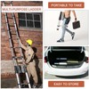 Telescoping Ladder 14.5FT Aluminum Telescopic Extension Extendable Ladder, Lightweight Collapsible