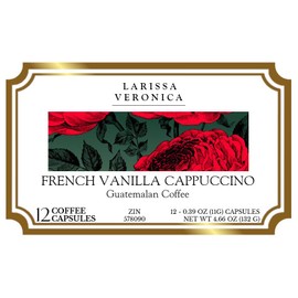 French Vanilla Cappuccino Guatemalan Coffee (Single Serve K-Cup Pods) (Gourmet, Naturally Flavored, Whole Coffee Beans) (12 pods, ZIN: 578090) - 3 Pack
