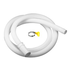 sourcing map Universal Air Conditioner Drain Hose 16mm ID 4.9ft with Clamp for AC Units Washing Machine, White