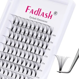 Volume Eyelashes, 16D, Russian Volume Eyelashes, D Curl, 0.07 mm, 8–14 mm Mix, Ready-to-Use Fan Eyelashes, Tufted Eyelashes for Eyelash Extension