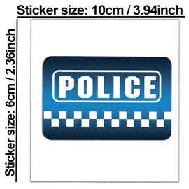 Skino Eu® Set of 2 Vinyl Car Stickers Police Police Car Motorcycle Bicycle Window Door Tuning B 6