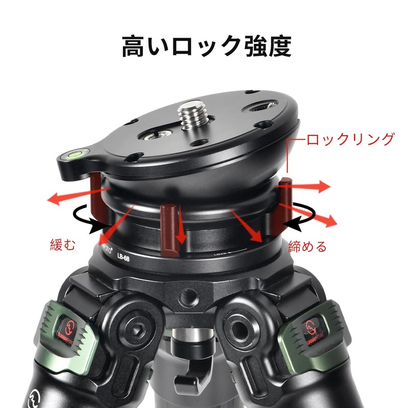 SWFOTO LB-68 Leveling Base, Low Center of Gravity, Aluminum Alloy,