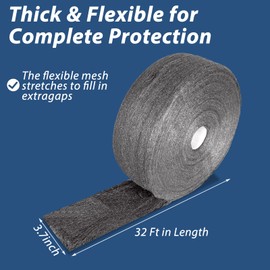 0000 Steel Wool Roll 5lb, 32 Ft Steel Wool Roll Fine Wool 0000 Hardware Cloth for Cleaning, Remove Rust, Buffing Wood and Metal Finishes