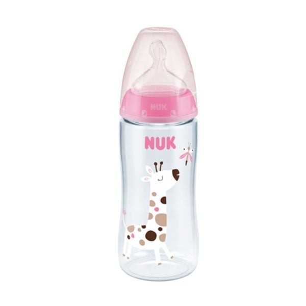 Nuk First Choice+ Temperature Control Baby Bottle Pink 300ml (10-741-940)