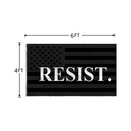 JOLCAHEU Resist Flag 4x6FT,Resist 4547 Protest Flag Anti Political Protest Flags with 2 Brass Grommets,Durable Polyester.