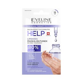 Eveline Cosmetics Hand & Nail Therapy Rescue Mask - Intensive Moisture & Strength Treatment for Dry Skin and Brittle Nails with Lavender Fragrance