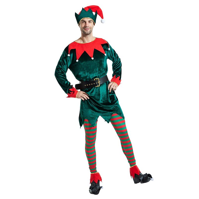 ReneeCho Men's Christmas Costume Elf Set, Samll