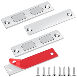 Romon Magnetic Catch Magnets for Cabinet Doors, Pack of 2 Ultra Thin Door Magnets Cupboard Magnets Strong Door Closer Double Magnets Drawers Wardrobe Magnetic Closure for Furniture Cabinet Door