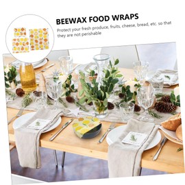 GLEAVI 3pcs Reusable Beeswax Food Wraps Fresh-Keeping Cloths for Food Preservation for Fruits Organic