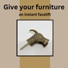 Dog Tail in Antique Brass Metal Drawer Knob or Hook