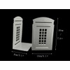 1 Pair Nostalgic London Telephone Booth Bookends British Style Metal