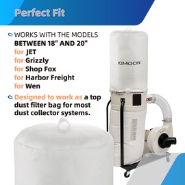 70333 Dust Collector Bag Replacement for POWERTEC DC-1512 Dust Collection Bag Compatible with JET and More brand Dust Collection Systems for Woodworking