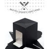 Gcardist Black Cupcake Boxes Single Cupcake Holder Disposable 25 Pieces