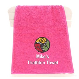 aztex Triathlon Gym Towel, Sweat Towel, Workout Towel, for triathletes, 30cm x 90cm - Pink