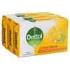 Dettol Bar Soap Citrus Fresh 3 x 100g, 312 grams