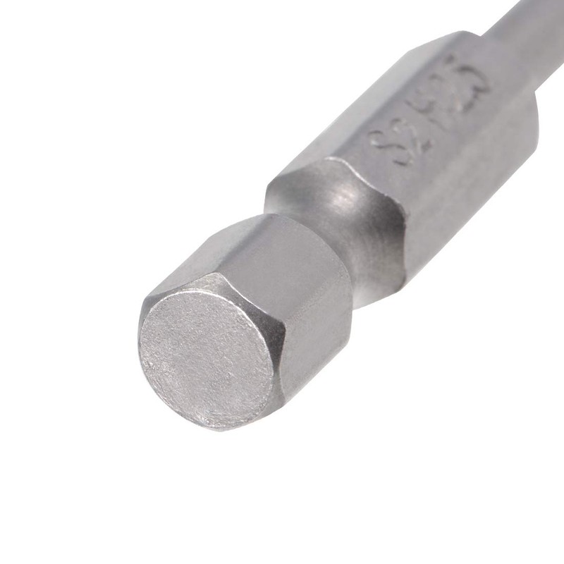 sourcing map H2.5 (2.5mm) Ball End Screwdriver Bits, S2 Alloy