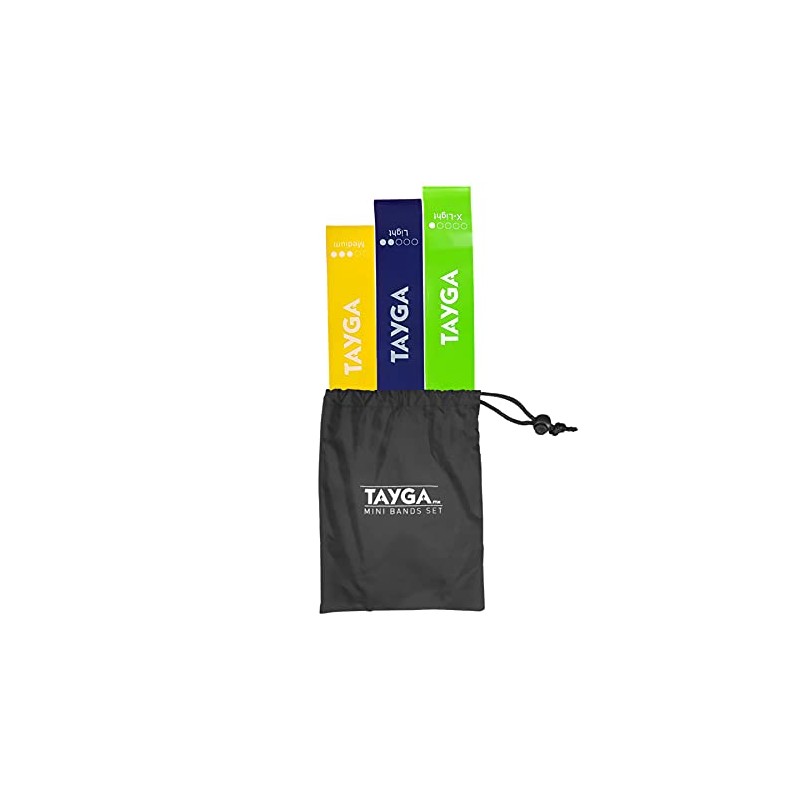 Tayga Set de 3 Mini Bandas de Resistencia Ligera para
