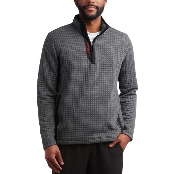 Spyder Men's Quarter Zip Sweatshirt - UPF 30+ Grid Fleece
