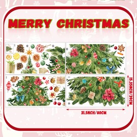 Cholemy 59 x 47 Inch Large Christmas Tree Wall Decals DIY Watercolor Decal Removable Christmas Tree Giant Wall Stickers for Bathroom Bedroom Living Room Offices Home Decoration Decal