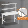 LALFPET Stainless Steel Double Overshelves, 48x12 Inch - Simplified Storage
