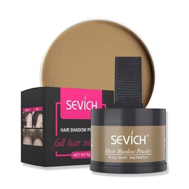 SEVICH Instantly Hairline Shadow - Hairline Powder, Quick Cover Grey Hair Root Concealer, Eyebrows & Beard Line, Hair Root Touch Up for Thinning Grey Hairline, Windproof&Sweatproof, Light Coffee