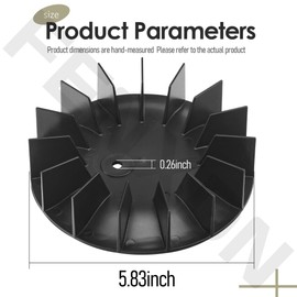 AC-0108 Air Compressor Fan, Replace AC0108 889131- Compatible with Craftsman De-Vilbiss Po-rter Cable C3150, C3151, CPF23400P, CFFR350C - 5.75" OD