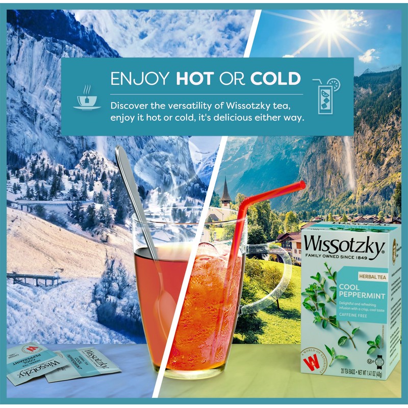Wissotzky Cool Peppermint Herbal Tea (3 Pack - 60 Tea