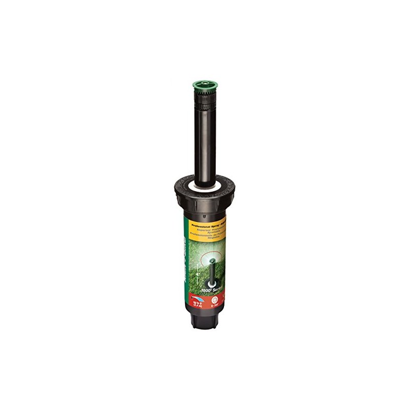 Rain Bird 1804AP8 Professional Pop-Up Sprinkler, Adjustable 0-360° Pattern, 6'