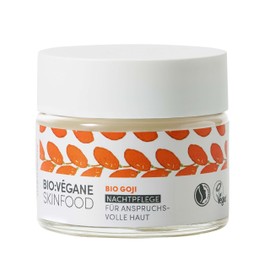 Bio: Végane Skinfood Bio Goji – Night Cream for Combination Skin – Vegan/Natrue-Certified, Anti-Aging, Natural Cosmetics with Argan Oil 50 ml