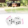 Fuzzy Plush Dice for Car Mirror 2.36” Pair of Retro