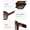 SOJOS Retro Thick Polarized Aviator Sunglasses for Women Men, Large