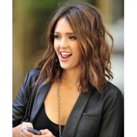 Qianailian Peluca Larga Y Duradera De Cabello Humano Castaño Para Mujer