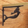 BRASSTAR Rustic Cast Iron Nautical Mermaid Shelf Brackets Wrought Iron