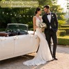 Wedding Car Decorations, 4 PCS Artificial Flower Car Door Handle