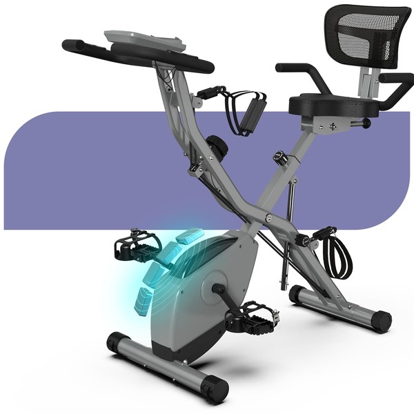 LINBOLUSA Indoor Exercise Bike for Seniors, 5 IN 1 Foldable