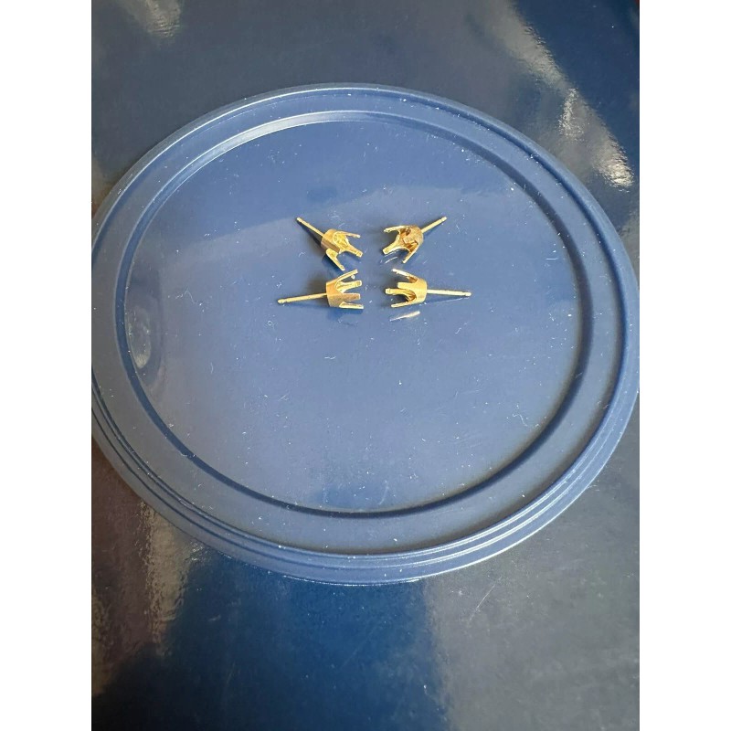 0.80ct 14K yellow gold stud earring mounting setting push back