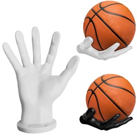 Chingcoo Hand Wall Mount for Balls, Ball Holder Wall, Ball Holder, Suitable for Football and Basketball (White)