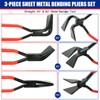 NYXOVA 3-Piece Sheet Metal Bending Pliers Set, Hand Seamers for