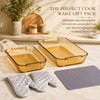 2 Glass Baking Dishes for Oven, Freezer-to-Oven Safe, 13.6x8.3in 11.6x6.7in