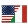 2×3 FT Italy America Friendship Flag,Medium 60×90CM 150D Italian USA