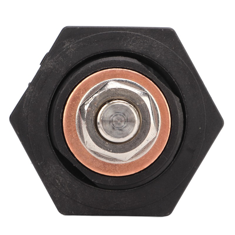 1Pair Thru Panel Battery Terminal Connectors 3/8 In Black Red