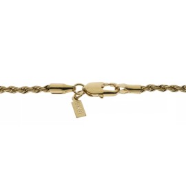 Navy Anchor Rope Pendant 22" 1 mm Rope Chain 18K Gold Overlay B24