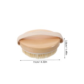 BIUDECO Long-lasting Skin Exfoliation Brush Dry Brush for Body and Face Soft Boar Bristles