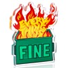 Dumpster On Fire Acrylic Signs Desk Accessories,Dumpster On Fire Decor,