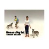 DCD 1:18 Scale Model Action Figure Set-Woman and Dog by American Diorama