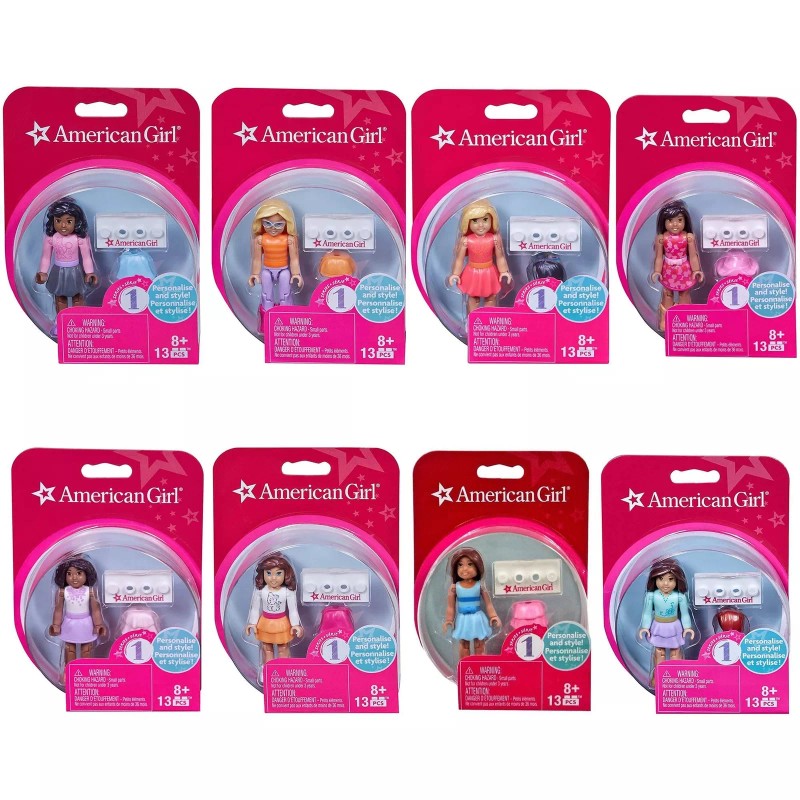 Mattel Mega Bloks American Girl Doll 8 pack Series 1