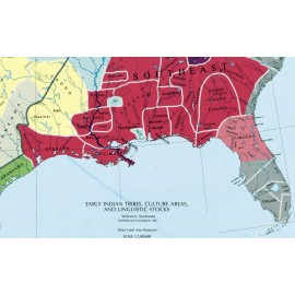 US Map of Indian Tribes Cultures and Languages Native American History 20x30