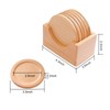 Wooden Coasters Set of 6 Wooden Coasters with Holder Heat