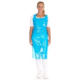 FRANZ MENSCH Hygostar Disposable Aprons Approx. 50 µm LDPE Blue 50 µm Length 125 cm Width 75 cm Pack of 250
