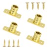 Nvguoes 3/8" Inside Mount Curtain Rod Brackets (4-Pack) 丨Heavy Duty